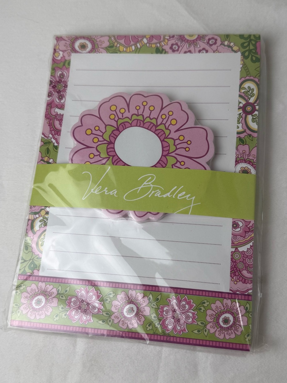 NWT Vera Bradley Petal Pink Note Pad Set Retired Pattern